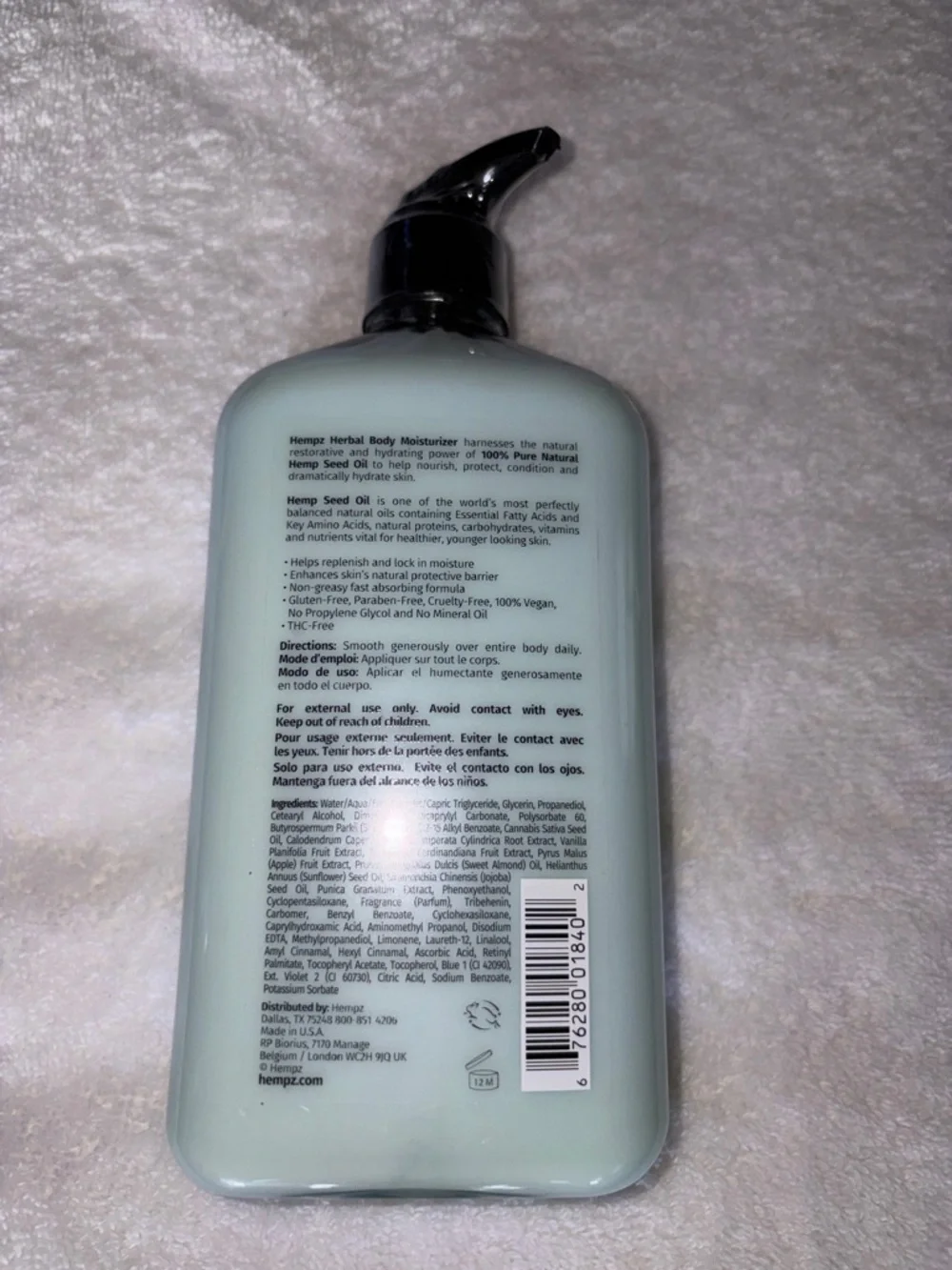 Hempz Triple Moisture Herbal Whipped Body Crème - Mint Green - Picture 2 of 2